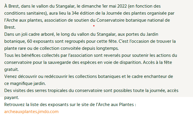 journée des plantes au vallon du stang alar à Brest le 1er mai 2022 avec l'atelier du cormoran vitraux